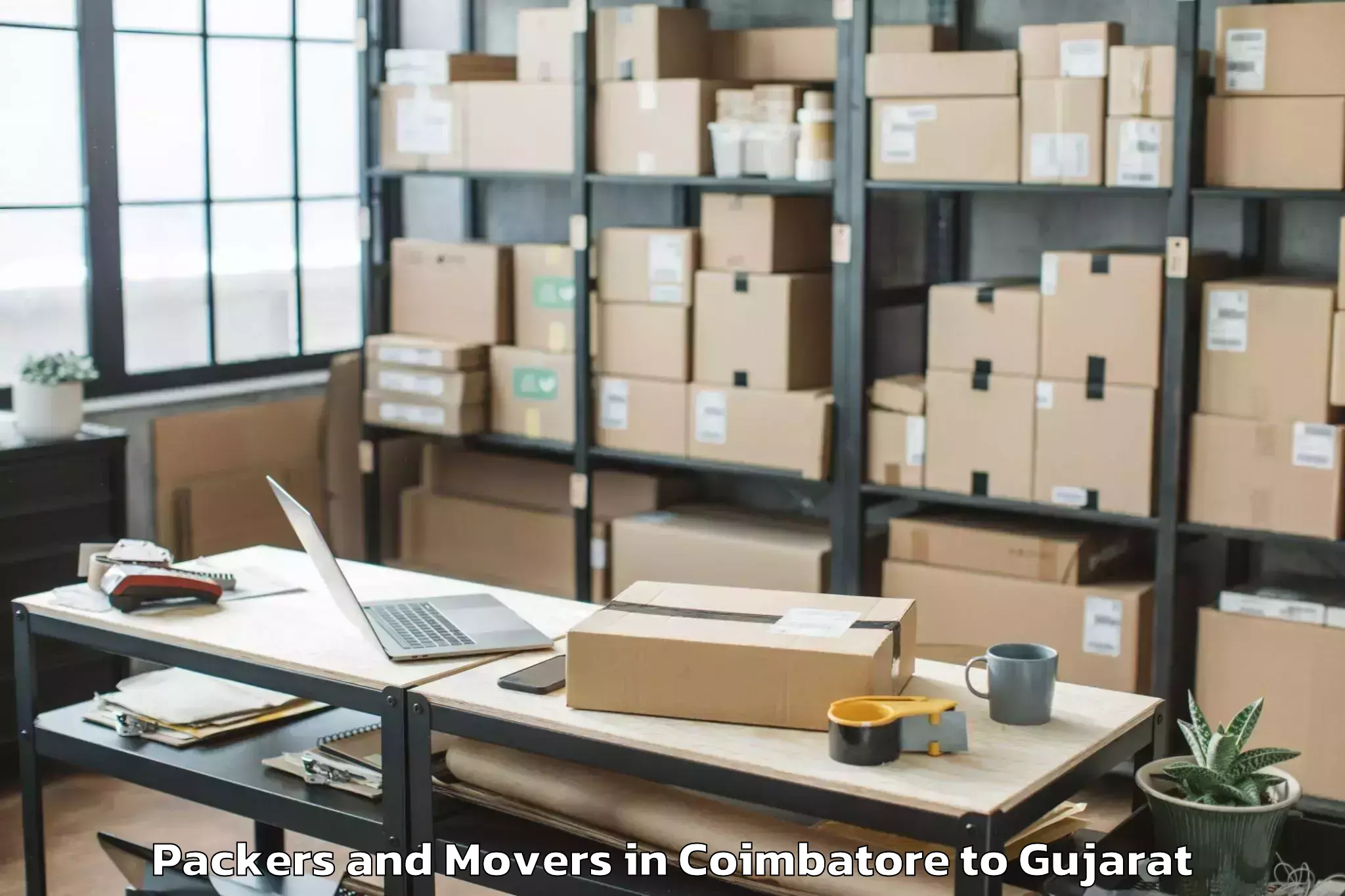 Trusted Coimbatore to Amirgadh Packers And Movers